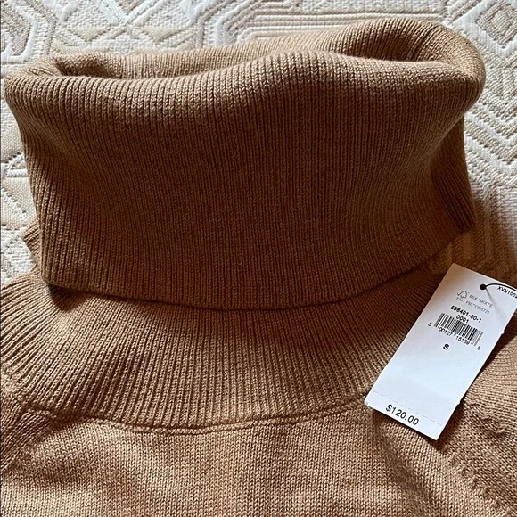 Banana Republic Camel Turtle-Neck Sweater Dress/NWT/S - Picture 9 of 15